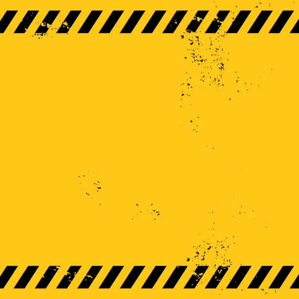 Vector illustration of blank warning banner
