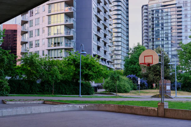 istock Basketball court in urban area 967085524