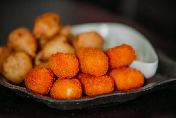 istock Surimi Crab Claw and battered fish snacks with dip sauce 967092948