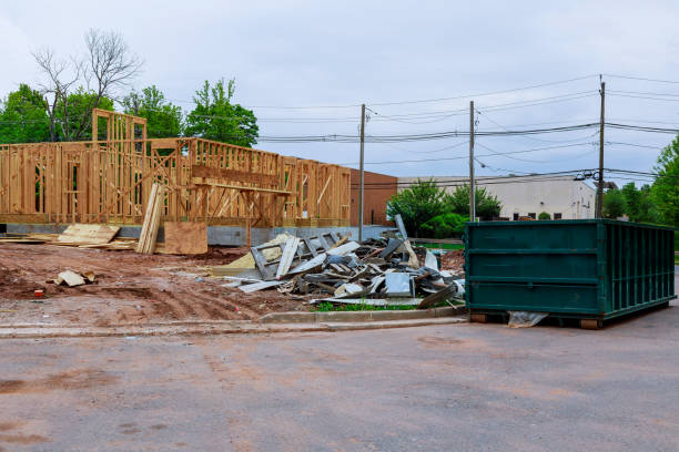 istock Wood Building frame at Multi-Family Housing Construction Recycling container trash 967095978