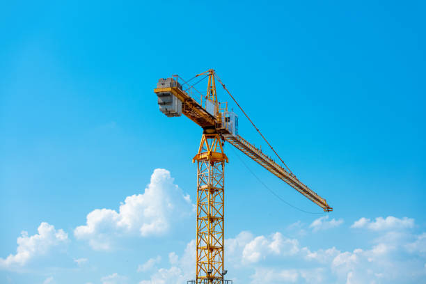 istock Modern high crane in yellow color 967099374