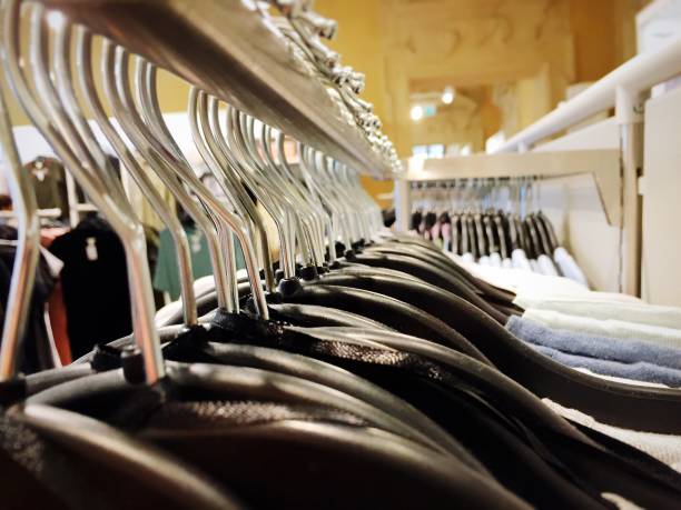 istock close-up view of a group of clothes hanger hooks 967101098