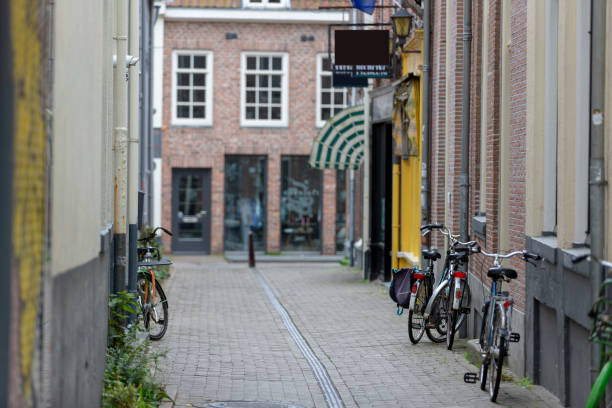 Narrow medieval street in old town