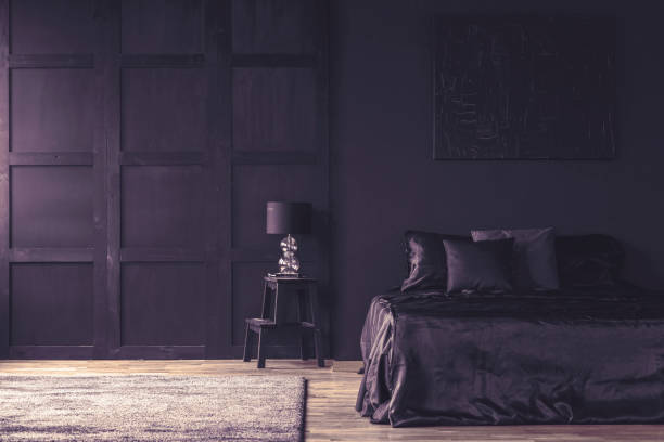 istock Filter of violet bedroom interior 967104170
