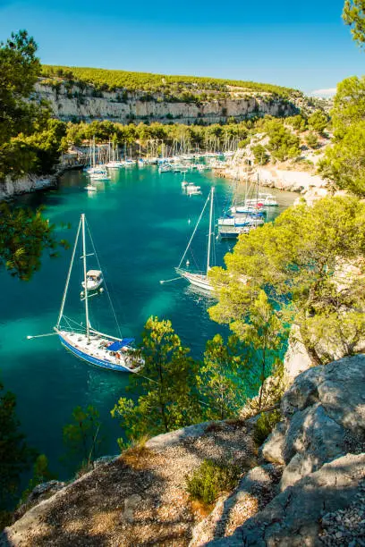 Calanque de Port Miou - fjord near Cassis Village in Provence in France