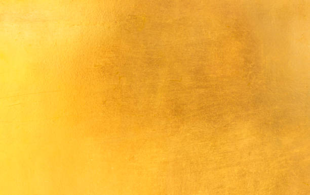 istock Shiny yellow leaf gold foil texture 967109418