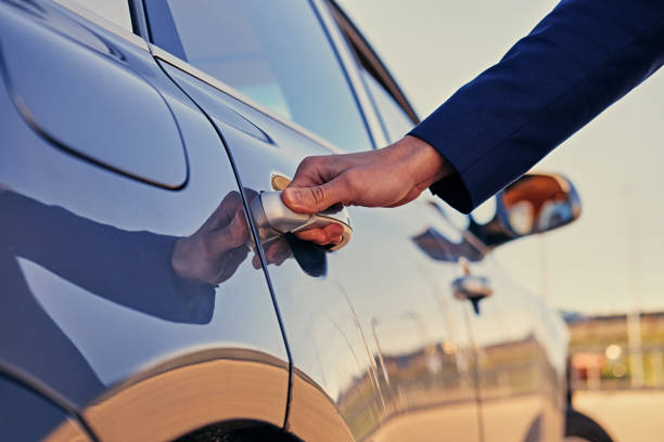 istock Man wants to open a gasoline tank. 967121480