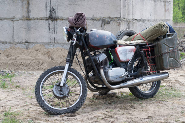 istock A post apocalyptic motorcycle near the destroyed building 967125162