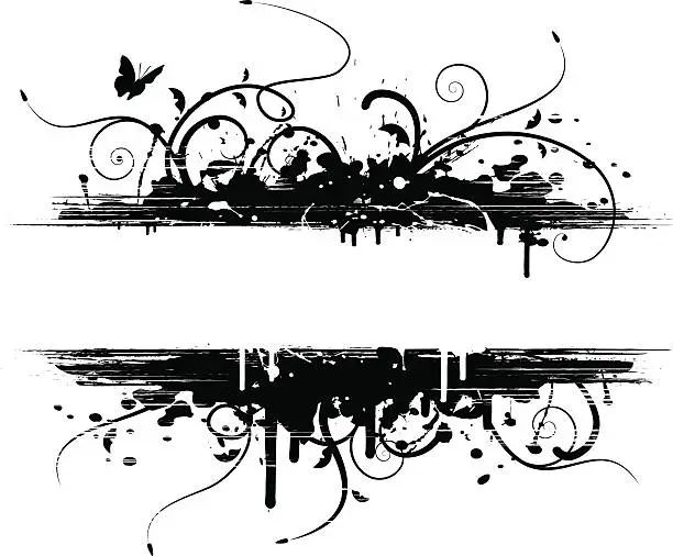 Vector illustration of Grunge Banner 10