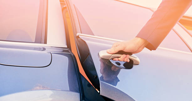 istock Man wants to open a gasoline tank. 967125990