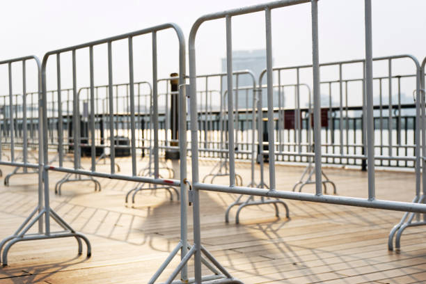 istock white barricade in the city 967126402