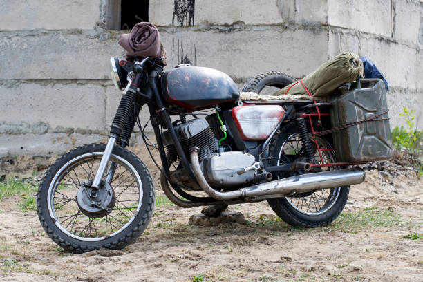 istock A post apocalyptic motorcycle near the destroyed building 967129684