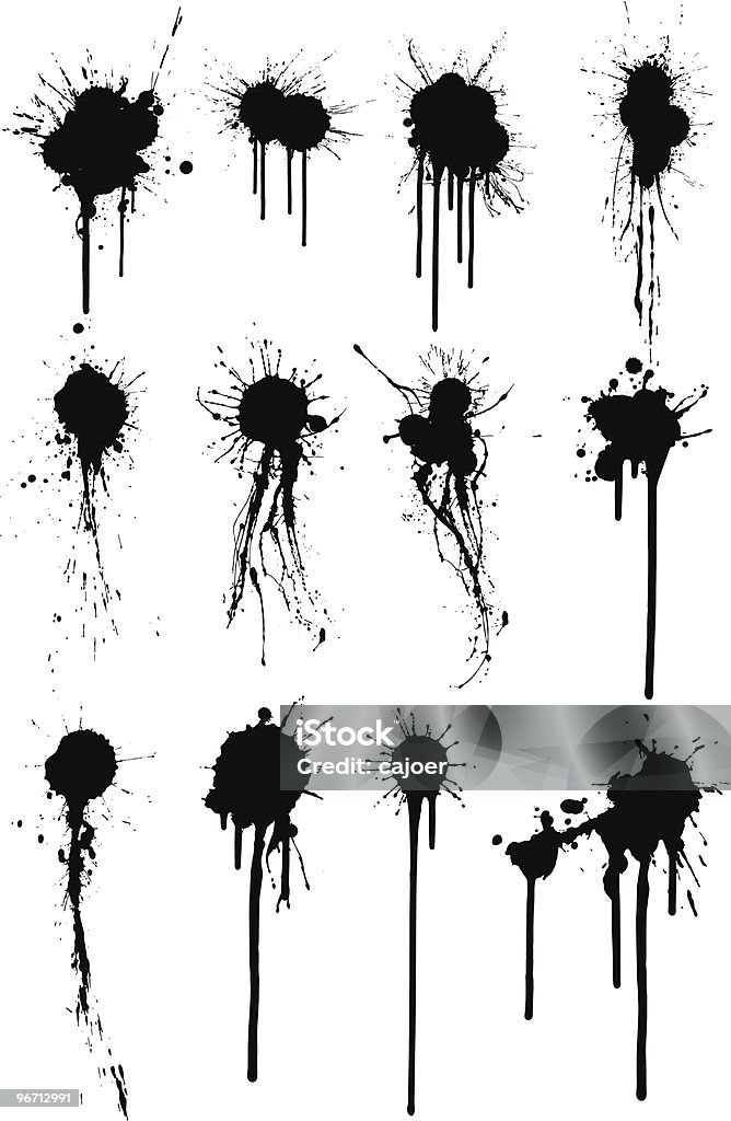 Atrament Splat pobrania - Grafika wektorowa royalty-free (Farba)