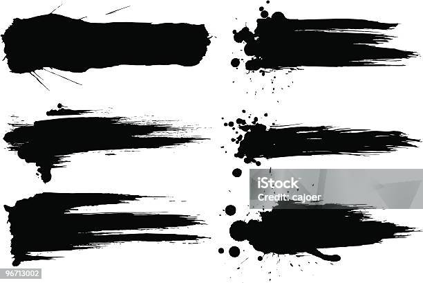 Spazzolino Collezione Di - Immagini vettoriali stock e altre immagini di Astratto - Astratto, Bianco e nero, Collezione