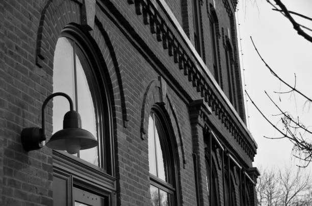 istock street lamp against a brick wall 967131032