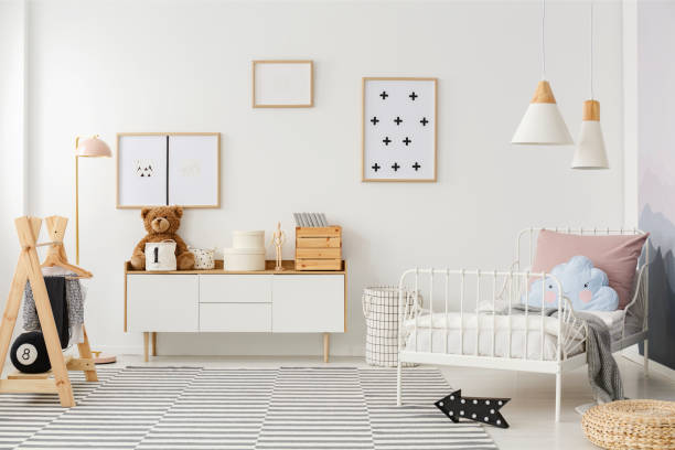 istock Scandi kid's bedroom interior 967138880