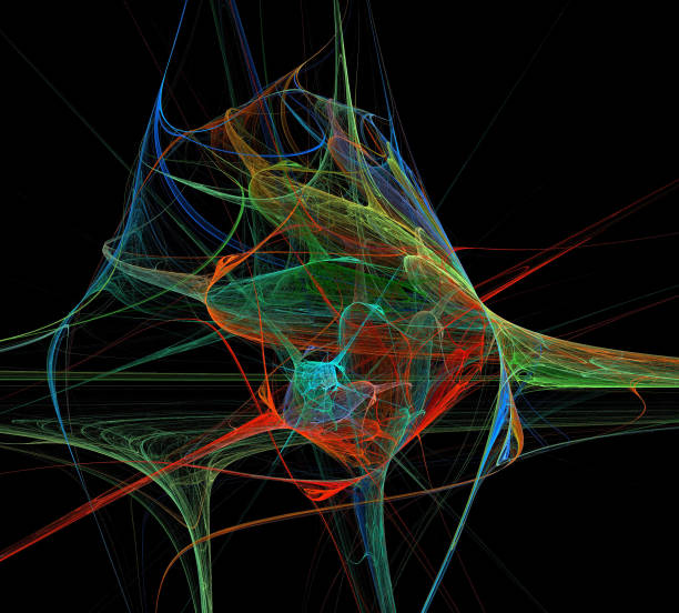 istock image of one Digital Fractal on Black Color 967143108