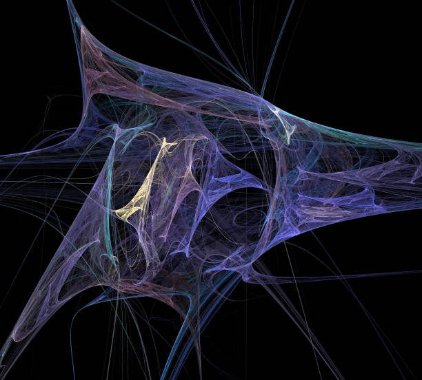 istock image of one Digital Fractal on Black Color 967146582