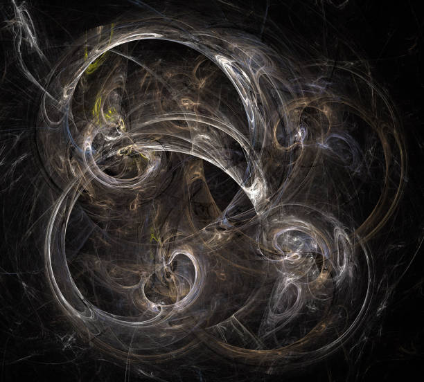 istock image of one Digital Fractal on Black Color 967149430