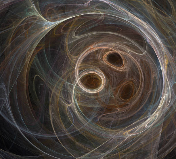 istock image of one Digital Fractal on Black Color 967154030