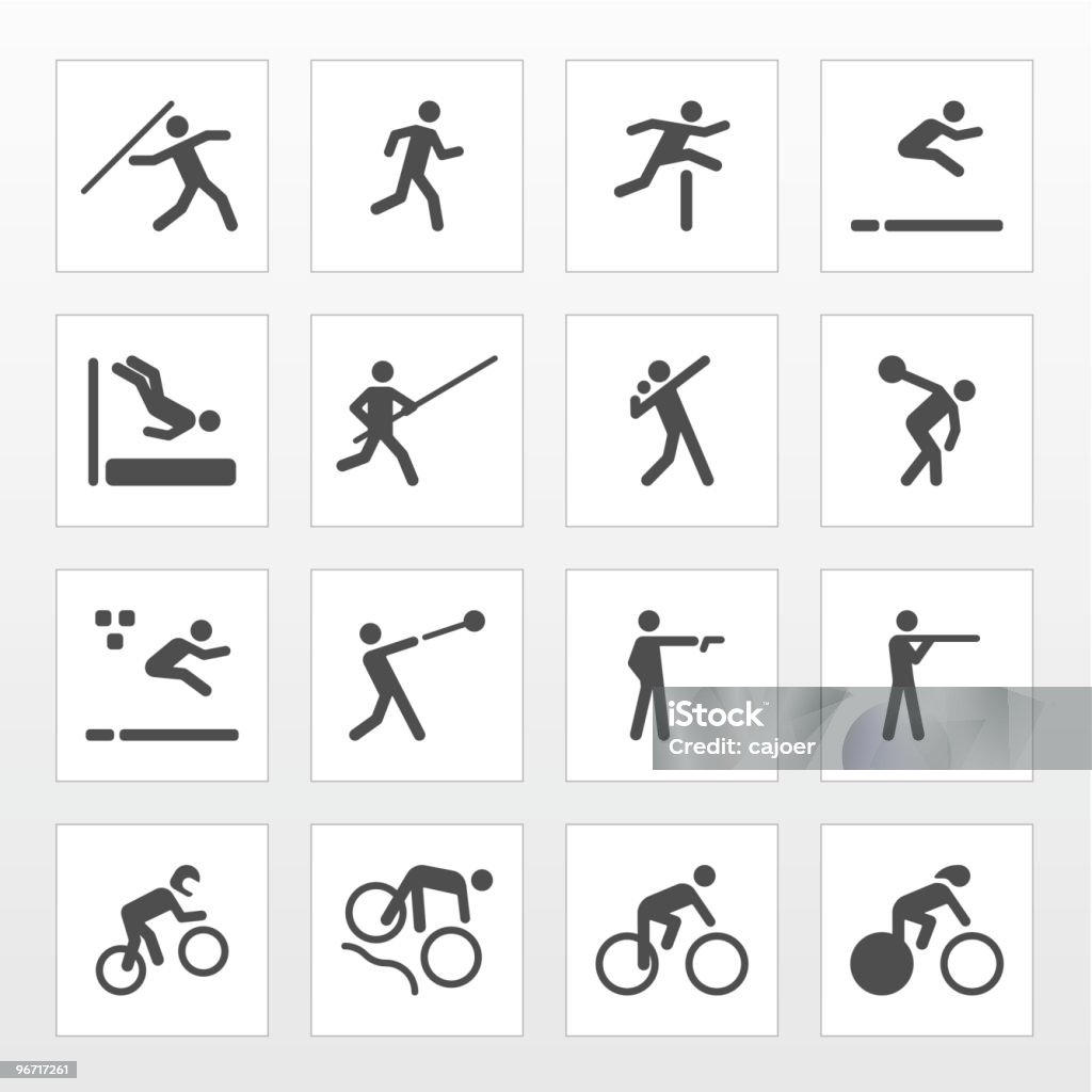 Iconos de deporte de verano - arte vectorial de Ícono libre de derechos