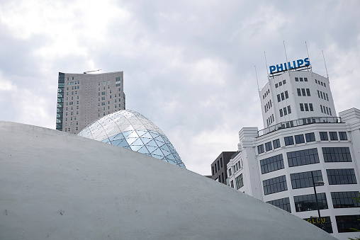 Eindhoven, Netherlands - May 16, 2018 : Modern building in Eindhoven