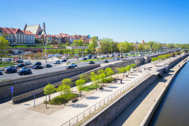 istock Warsaw Poland, Riverside Promenade 967191340