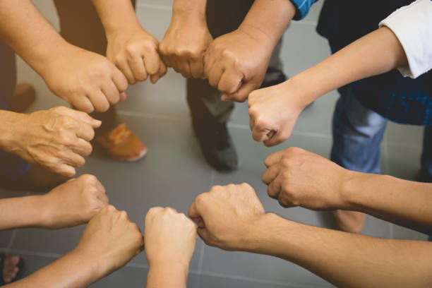 istock Business team meeting together, hand stack together, team work concept idea 967197014