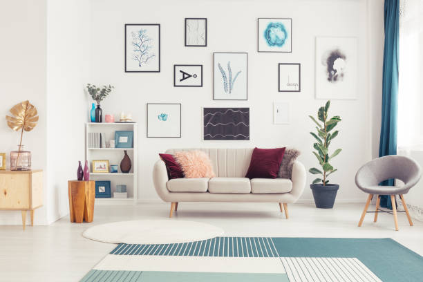 istock Art gallery in living room 967197706