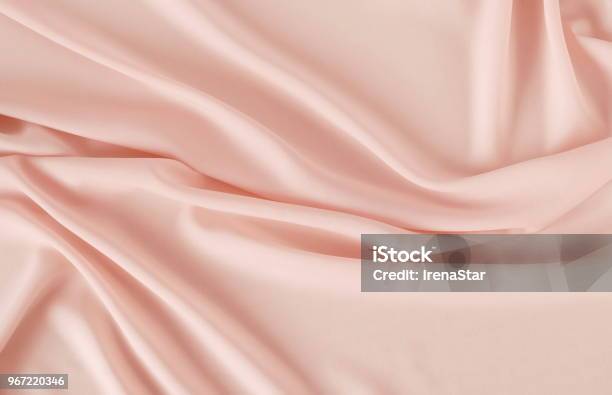 Silk Fabric In Pastel Color Background Texture Stock Photo - Download Image Now - Pink Color, Silk, Textile