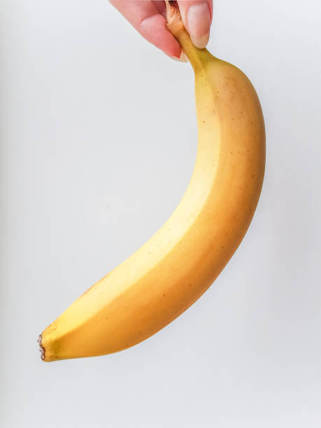 istock Ripe yellow banana in hand 967225800