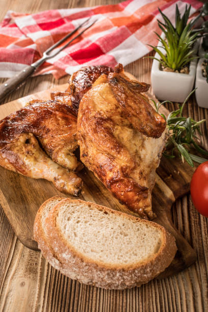istock Pieces of roasted chicken. 967242780