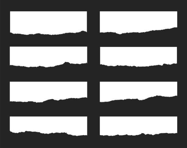 ilustrații de stoc cu set de hârtie rupt. ilustrație vectorială - rupt