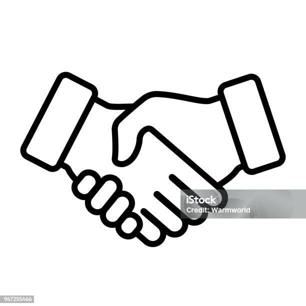 Handshake Icon Vector Illustration Stock Illustration - Download Image Now - Handshake, Icon, Partnership - Teamwork