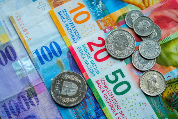 istock Swiss money banknotes and coins 967262220