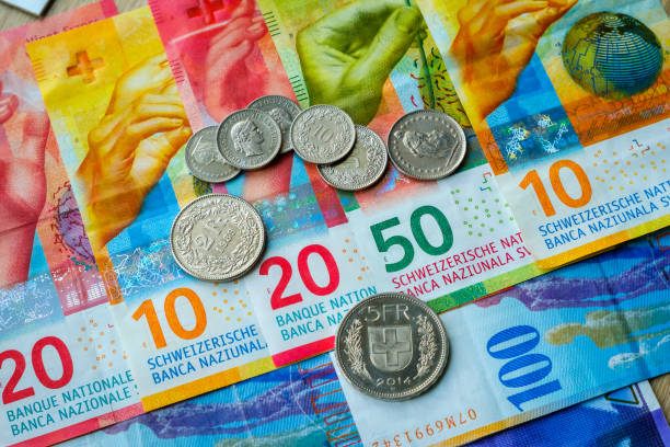 istock Swiss money banknotes and coins 967264048
