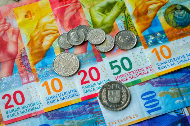 istock Swiss money banknotes and coins 967264646