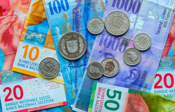 istock Swiss money banknotes and coins 967265464