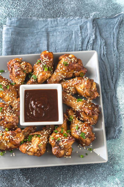 istock Chicken teriyaki wings with barbecue sauce 967266114