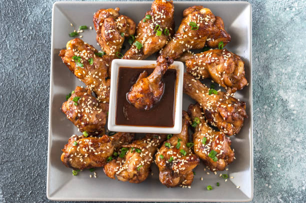 istock Chicken teriyaki wings with barbecue sauce 967266448