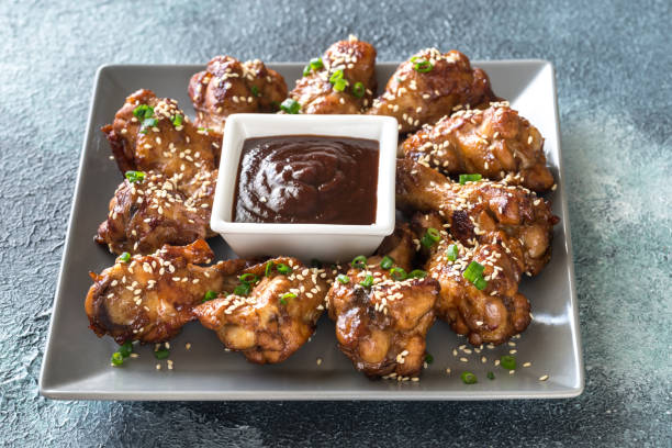 istock Chicken teriyaki wings with barbecue sauce 967266518