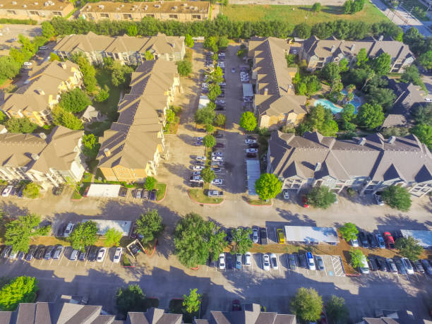 istock Top view full large typical apartment complex in Houston, Texas, USA 967271364