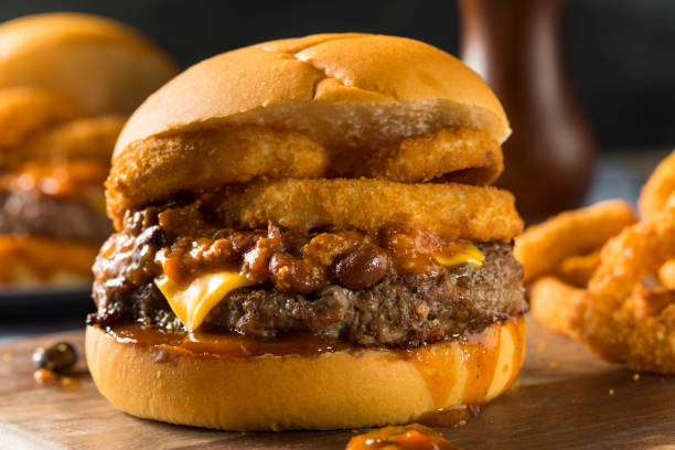istock Homemade Barbecue Chili Cheeseburger 967278802