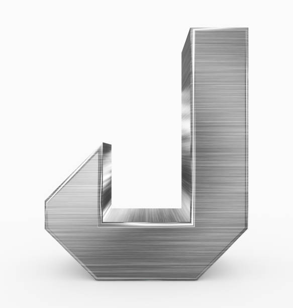 istock letter J 3d cubic metal isolated on white 967283490
