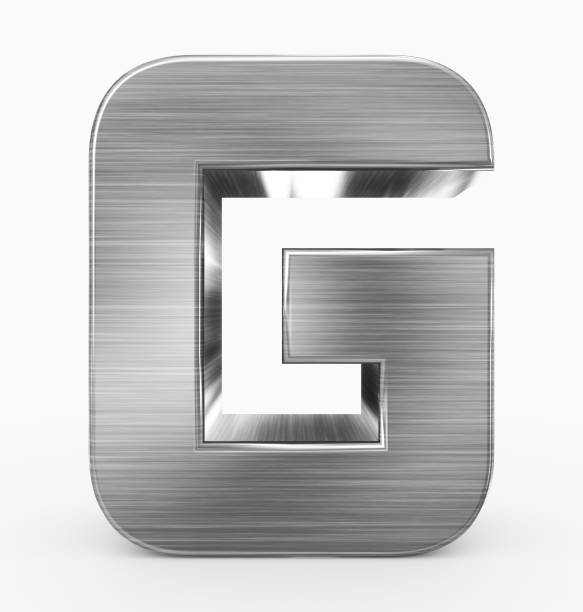 istock letter G 3d cubic rounded metal isolated on white 967283694