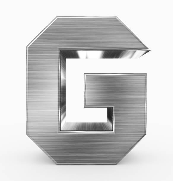 istock letter G 3d cubic metal isolated on white 967283770