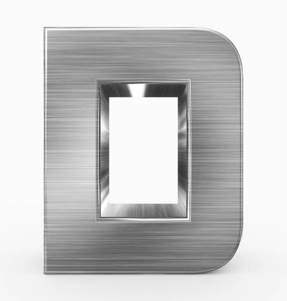 istock letter D 3d cubic rounded metal isolated on white 967284130