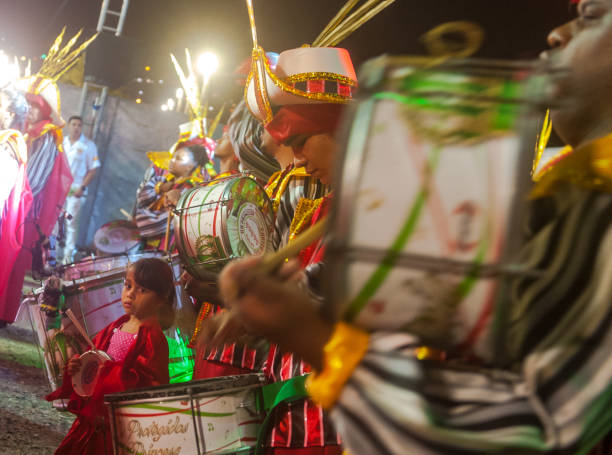 carnival - brazil - samba school battery - "surdo and repique" - rio carnival imagens e fotografias de stock