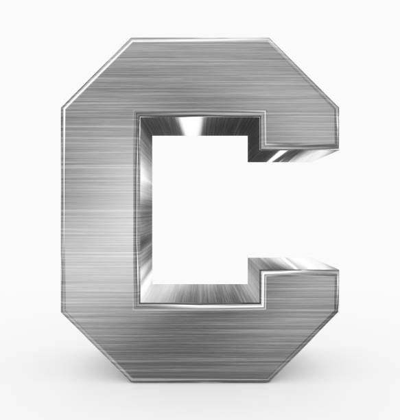 istock letter C 3d cubic metal isolated on white 967284488