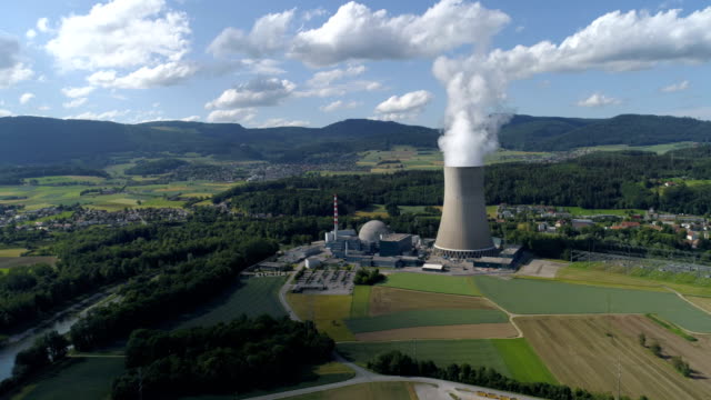 Gosgen nuclear plant - Aerial 4K